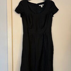 Banana Republic Black Crepe Linen Dress